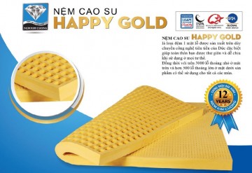 Đệm cao su thiên nhiên 100% Happy Gold 100x200x10cm