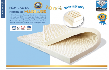 Đệm cao su 100% thiên nhiên Princess Massage 160x200x10cm