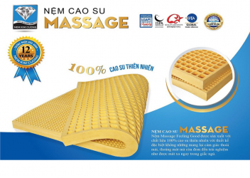 Đệm cao su thiên nhiên 100% Massage 150x190x10cm
